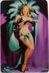 Swap cards Modern playing card back Exotic Showgirl - Picture 1 of 1