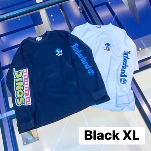 T-shirt Timberland x Sonic the Hedgehog maglietta grafica manica lunga XL taglia nera FS - Foto 1 di 1