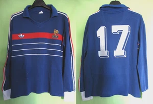 Maillot Equipe France 1984 Adidas Porté #17 Football Jersey Ventex Vintage - L - Picture 1 of 12