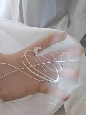 Gardinenstoff RG-199 REST 109 cm x 700cm Stores Gardinen Polyester Komplettstück - Bild 1 von 4