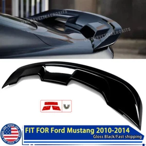 Rear Trunk Spoiler Wing For 2010-2014 Ford Mustang GT500 Style Glossy Black ABS - Picture 1 of 9