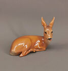 9140132 Porcelain Figurine Lying Deer Heubach Thuringia Colourful