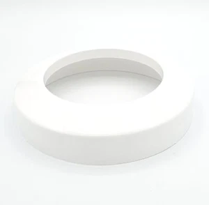 Cuello de tubo de suelo de inodoro 110 mm blanco cubierta final - Imagen 1 de 4