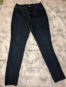 Style & Co Jeans Women Size 8 Dark Blue Curvy Slim Skinny Tummy Control Preppy - Picture 1 of 9