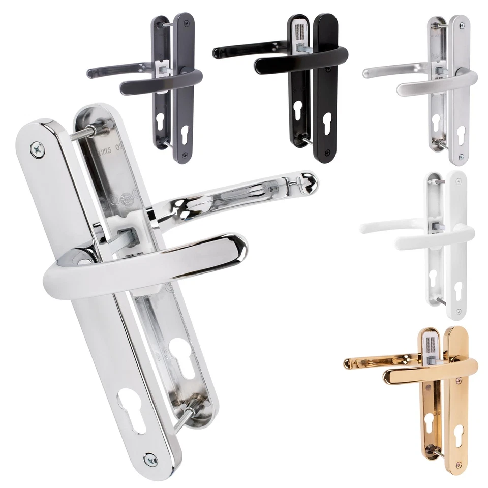 UPVC Door Handle TSS Sprung Lever Pair Set 92mm 92PZ 122mm 210mm 215mm Fixings - Image 1 of 4