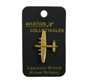 13292 LANCASTER BOMBER (GREAT BRITAIN) 3D PLANE AIRCRAFT AVIATION GOLD PIN BADGE - Picture 1 of 2