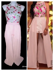 Tuta elegante donna pantaloncino corto sexy elegante con corpetto trasparente - Foto 1 di 8