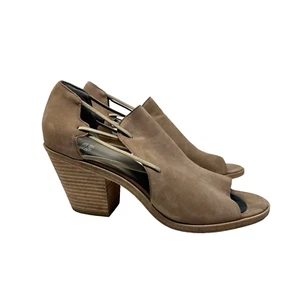 Eileen Fisher Nikki Peep Toe Block Heel Sandal Size 9.5 - Picture 1 of 13
