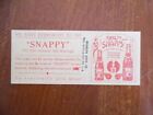 Billet promotionnel SNAPPY Oriental Soft Beverage des années 1920 Los Angeles 