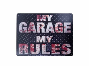 Letrero de chapa letrero de pared letrero de aviso My Garage My Rules 33x25 cm (10027) - Imagen 1 de 1