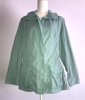 Chaqueta para mujer TRAVELSMITH verde azulado claro cremallera frontal completa ligera talla grande Foto 1 de 4
