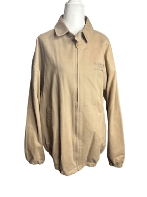 Rainforest Cafe California Vintage Cotton Full Zip Utility Jacket Large Tan - Image 1 of 4