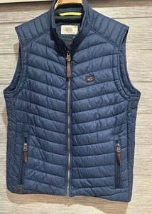 Camel Active Superior Quality Garment Men’s Full Zip Vest Navy / Chocolate L - Picture 1 of 10
