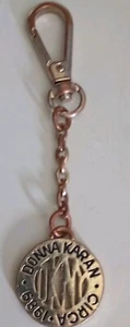 VTG DKNY Keychain Donna Karan New York Circa 1989 Goldtone Logo Charm Keychain - Picture 1 of 4