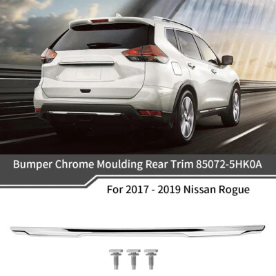 Parachoques trasero inferior cromado moldura moldura repuesto 850725HK0A para Rogue 2017-2020 Foto 1 de 4