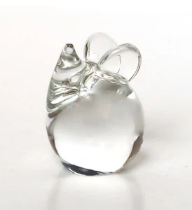 Stilisierte klare Kristall Maus Figur, 2 1/2" H - Bild 1 von 4