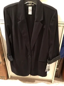 NWT Sag Harbor Womens Black Jacket Size 12 - Picture 1 of 4