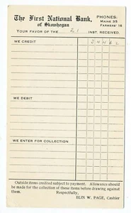 USA 1914 1st Nat Bank Skowhegan Maine Postal Stationery Card Adv Cover #UX24 - Bild 1 von 2