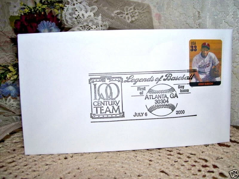 First Day Issue Stamp Legends of Baseball Josh Gibson  FDC Atlanta GA - Image 1 of 1