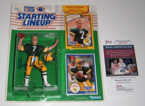 PACKERS Don Majkowski signed Starting Lineup Figure #7 AUTO JSA COA Autographed Cover