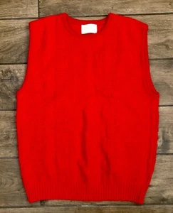 Pendleton Red Wool Sweater Vest Pullover Men's Size L - Picture 1 of 4