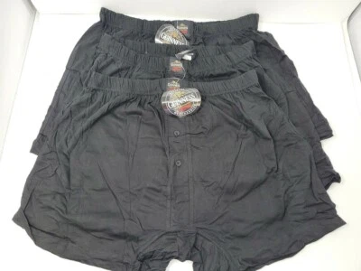 Cueca Guinness preta com botões, boxers confortáveis de algodão, cuecas 3 PK - Imagem 1 de 2