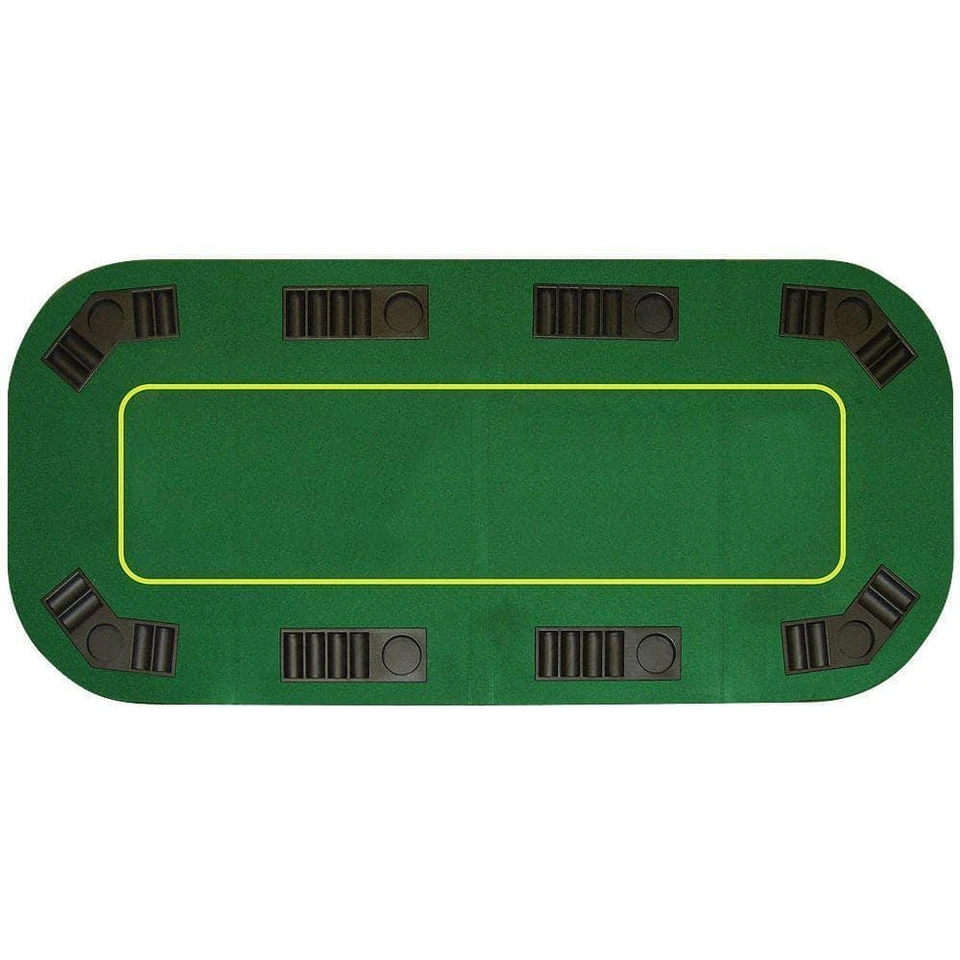 Deluxe Texas Holdem Folding Poker Table Top Carry Bag Chip Cup Holders 80 X 36