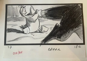 Balto Original Movie Storyboard Drawing Art Animation Balto & Boris #44 - Picture 1 of 3