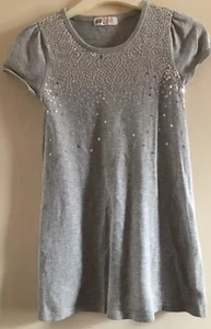 H&M Grey Sequined Tunic Age 6-8 - Picture 1 of 5