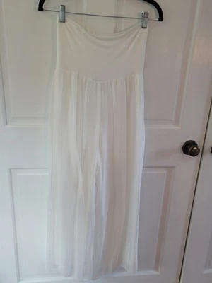 Pantalón Falda Tempo Paris Hecho en Italia Blanco Brillante Fluido Seda M/L Totalmente Forrado Foto 1 de 4