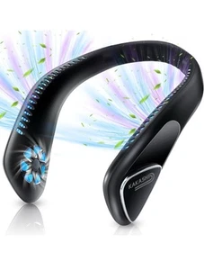 6000mAh Portable Neck Fan Rechargeable, Bladeless Operated Wearable for Travel - Picture 1 of 7