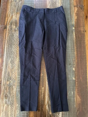 Forever 21 Essentials女式2海军蓝直筒休闲裤 — 第 1/4 张图片