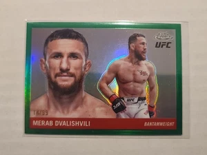 2025 Topps Chrome UFC 1955 Topps Merab Dvalishvili #55T-16 Green Refractor 14/99 - Picture 1 of 2