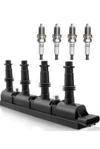 UF669 Ignition Coil Pack & 4 Double Iridium Spark Plugs | Chevy And Cadillac - Picture 1 of 10