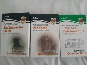 GCSE ENGLISH  REVISION QUESTION CARDS - Picture 1 of 1