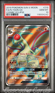 PSA 10 Flygon GX Full Art 218/236 Cosmic Eclipse Pokemon - Picture 1 of 2
