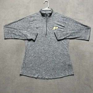 Purdue Boilermakers Shirt Damen Large grau Nike Dri Fit 1/4 Viertelreißverschluss NCAA - Bild 1 von 14