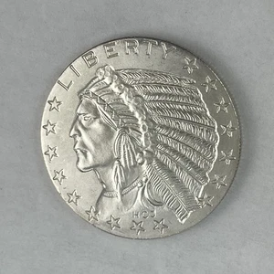 LIBERTY Incuse Indian Design Highland moneta e gioielli 1 oncia .999 argento fine rotondo - Foto 1 di 2