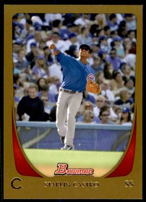 2011 Bowman Gold Starlin Castro Chicago Cubs #98 - Image 1 of 2