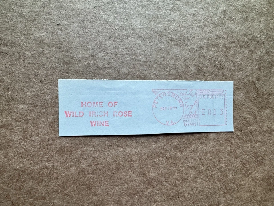 US Thematic Meter Cut-Piece (F05a) +1977 Home-Wild-Irish-Rose-Wine +PB1274091 VA - Image 1 of 1