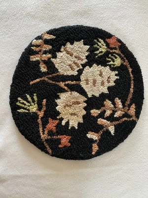 4 Seat Cushion Pad Pine Cone Fall 14" Wool/Cotton Autumn Laura Megroz 2013 - Image 1 of 4