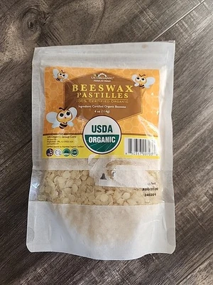 US Organic Beeswax 100% Pure Yellow Pastilles USDA Certified for DIY Candle Soap - Image 1 of 2