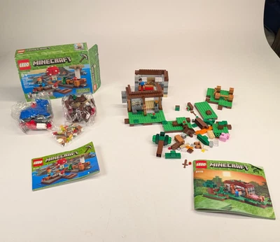 LEGO Minecraft Lot 21129 Mushroom Island (Sealed) + 21115 The First Night As-Is - Image 1 of 4