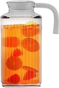 Fridge Pitcher – 60 OZ. Glass Water Fridge Pitcher with Lid By Practical and ... - Picture 1 of 9