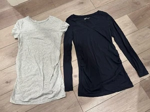 Gap Maternity Women Tops Size XS Navy Long and Short Sleeves Grey - Picture 1 of 7