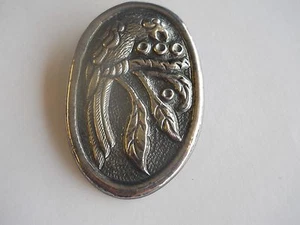Antike Brosche Silber Papagei Anstecknadel Anhänger - Bild 1 von 6