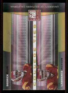 2008 Donruss Elite College Ties Gold #7 Sedrick Ellis/Lawrence Jackson /400 - Picture 1 of 2