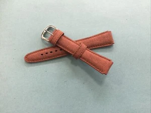 Cinturino Pelle 17 Mm Vintage Rosso Terra Automatico Crono Collezione - Picture 1 of 9