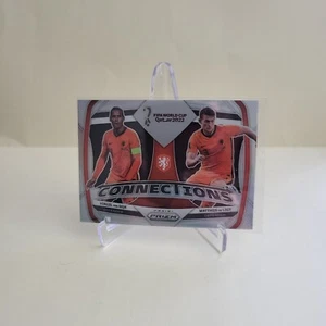 2022 PANINI PRIZM WORLD CUP VIRGIL VAN DIJK MATTHIJS DE LIGT CONNECTIONS SILVER - Picture 1 of 2