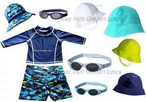 CLEARANCE!!~CUTE Baby/Infant Toddler Boys Swim Shorts~Rashguard~Sun Hat~Sunglass - Picture 1 of 27